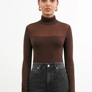 Marcella Cara Turtleneck in Espresso